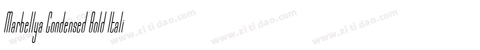 Marbellya Condensed Bold Italic字体转换